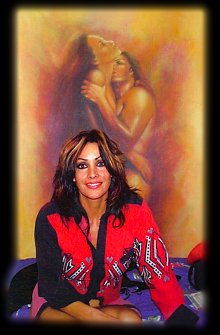 Elizabeth with one of her many exquisite masterpieces:  "Together in Eternity"